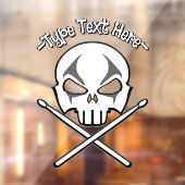 ロック&転がデカールパーソナライズドラマーのウィンドウデカール ウィンドウサイン (シート2)