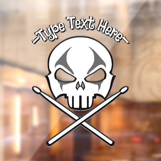 ロック&転がデカールパーソナライズドラマーのウィンドウデカール ウィンドウサイン (シート2)