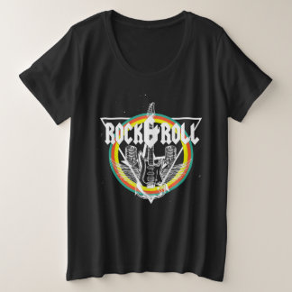 ロック&転がプラスサイズの女性用シャツ – ロックバンド  プラスサイズTシャツ