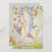 ロックBYEの空色の誕生の発表 案内状 (正面/裏面)