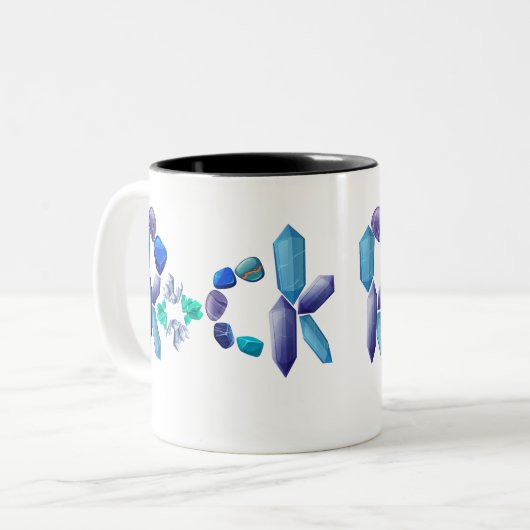 ロックCo、私はロックコーヒーマグ、地質学コーヒーマグを見た ツートーンマグカップ (正面左)