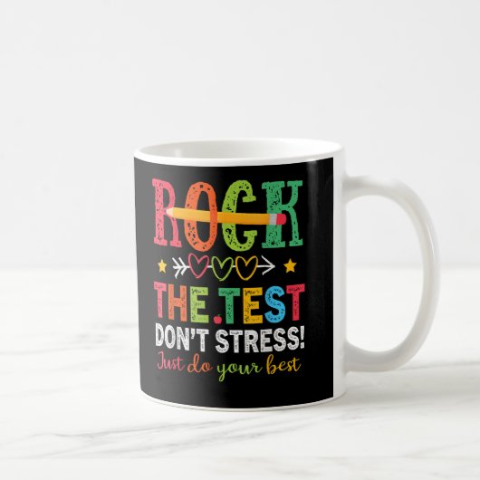 ロックDontストレス最高の先生 コーヒーマグカップ (右)
