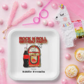 ロックn'ジューク転がボックス誕生日パーティー ペーパープレート (パーティー)