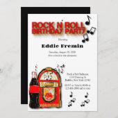 ロックn'ジューク転がボックス誕生日パーティー 招待状 (正面/裏面)