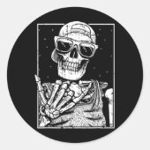 ロックNロールとレイジーハロウィーンの衣装ロッカーミュージック ラウンドシール (正面)