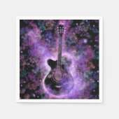 ロックNロールギター音楽ナプキンズロック音楽 スタンダードカクテルナプキン (正面)