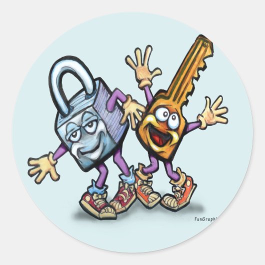 ロックn鍵 ラウンドシール (正面)