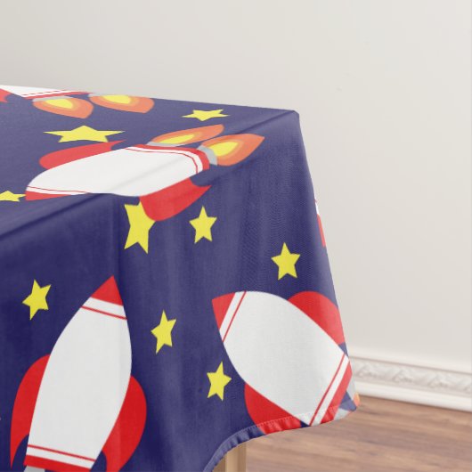 ロッケシップ宇宙かわいいキッド誕生日 テーブルクロス (インサイチュ)