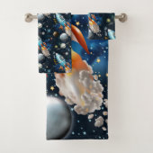 ロッケシップ宇宙アドベンチャーのパーソナライズ バスタオルセット (インサイチュ)