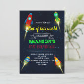 ロッケシップ誕生日パーティーの招待 招待状 (スタンド正面)