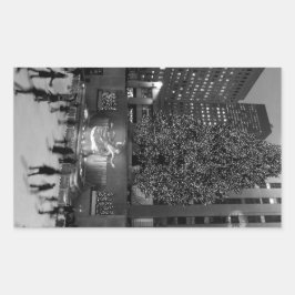 ロッケフェラーセンターでのクリスマス – NYC 長方形シール