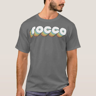 ロッコレトロレインボータイポグラフィフェードスタイル Tシャツ