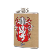 ロッシのヘルムとマントル付き紋章シールド フラスク (左)