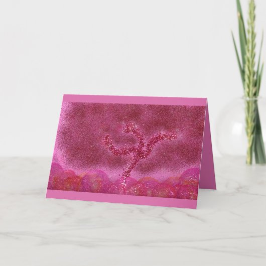 ロッシュハサナראש השנה踊りリンゴの木 サンキューカード (正面)