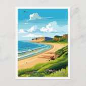 ロッシリベイスワンシートラベルヴィンテージイラストレーション ポストカード (正面)