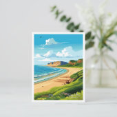 ロッシリベイスワンシートラベルヴィンテージイラストレーション ポストカード (スタンド正面)