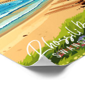 ロッシリベイスワンシーヴィンテージ旅行イラストレーション ポスター (角)