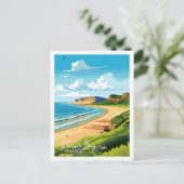 ロッシリベイスワンシーヴィンテージ旅行イラストレーション ポストカード (スタンド正面)