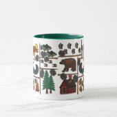 ロッジに憧れる小屋の熱 マグカップ (中央)