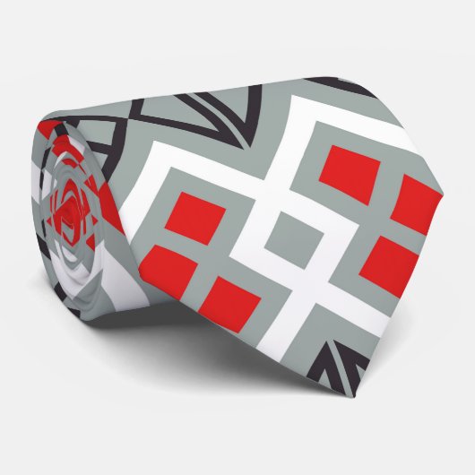 ロッジの灰色の赤 ネクタイ (ロール)