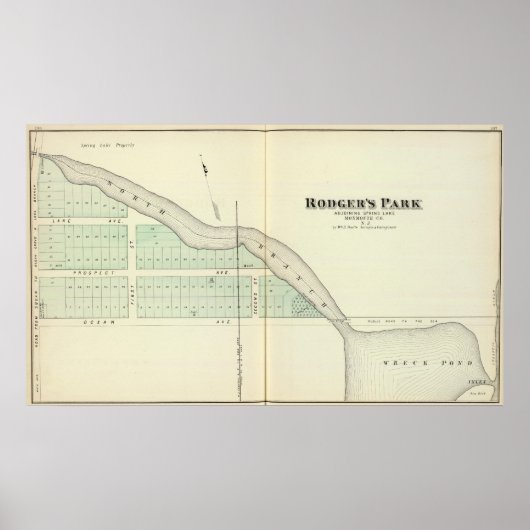 ロッジャーズパーク、隣接する春湖 ポスター (正面)