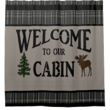 "ロッジ/キャビン"シャワーカーテン