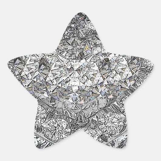 ロッタダイヤモンドの背景 星シール (正面)