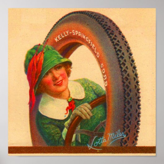 ロッタマイルno. 1- 1920sケリー – スプリングフィールドのタイヤm ポスター (正面)