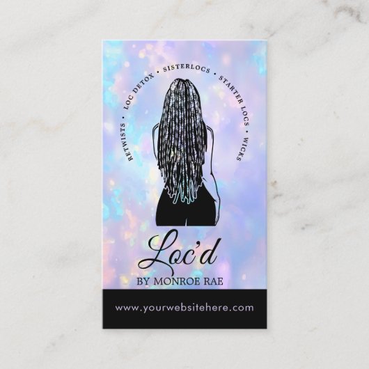 ロッチアンドロックスタイリスト美しいサロンオパール 名刺 (正面)