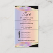 ロッチティアンドロックスタイリスト美しいサロンレインボーホロ  名刺 (裏面)