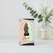 ロッチティアンドロックスタイリスト美しいサロンレインボーホロ  名刺 (スタンド正面)