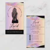 ロッチティアンドロックスタイリスト美しいサロンレインボーホロ 名刺 (正面/裏面)