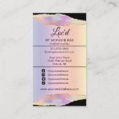 ロッチティアンドロックスタイリスト美しいサロンレインボーホロ 名刺 (裏面)