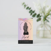 ロッチティアンドロックスタイリスト美しいサロンレインボーホロ 名刺 (スタンド正面)