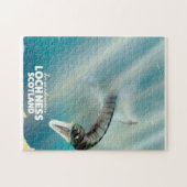 ロッチネス・スコットランドのモンスタービンテージ旅行ポスター ジグソーパズル (横)