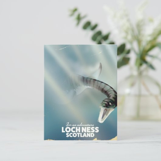 ロッチネス・スコットランドのモンスタービンテージ旅行ポスター ポストカード (スタンド正面)
