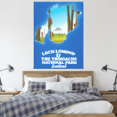 ロッチロモンド&トロサックス国立公園マップ キャンバスプリント (インサイチュ (寝室))