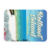 ロッツネストアイランドオーストラリア海旅行ポスター マグネット (横)