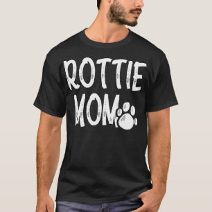 ロッティママおもしろいロットワイラー愛犬家ママ女性 Tシャツ
