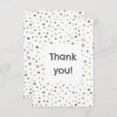 ロッティ紙吹雪水彩ドットサンキューカード サンキューカード (正面/裏面)