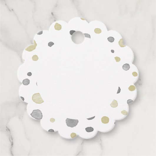 ロッティ紙吹雪水彩ドットメッセージカード フェイバータグ (正面)