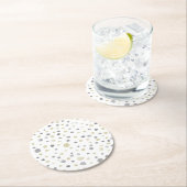 ロッティ紙吹雪水彩ドット紙コースター ラウンドペーパーコースター (インサイチュ)