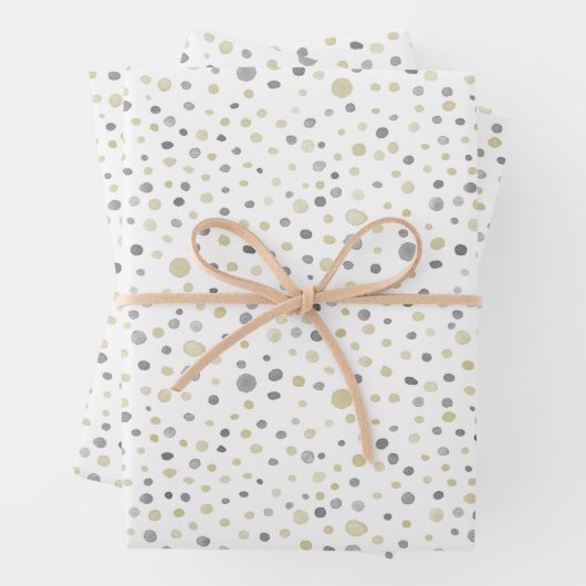 ロッティ紙吹雪水彩網点ラッピング紙 ラッピングペーパーシート (インサイチュ)