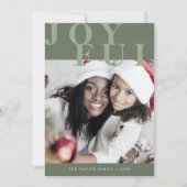 ロッティ緑の家族の写真シンプルクリスマス シーズンカード (正面)