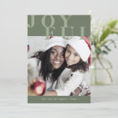 ロッティ緑の家族の写真シンプルクリスマス シーズンカード (スタンド正面)