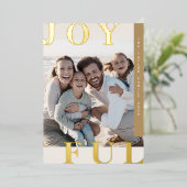 ロッティ金箔の喜び家族の写真クリスマス 箔シーズンカード (立ち正面)