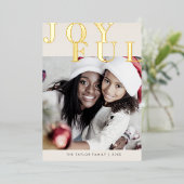ロッティ金箔フォトシンプルクリスマスジョイス 箔シーズンカード (立ち正面)