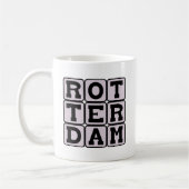 ロッテルダムのオランダの都市 コーヒーマグカップ (左)