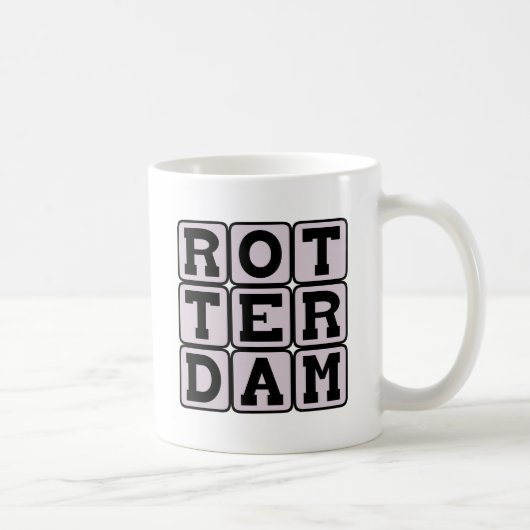 ロッテルダムのオランダの都市 コーヒーマグカップ (右)