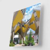 ロッテルダムの立方体 スクエア壁時計 (傾斜)